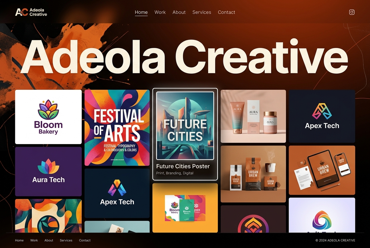 Adeola Creative Studio portfolio website